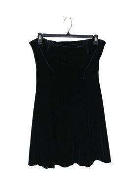 shape fx Strapless Black Velvet Dress Size 14 Womens